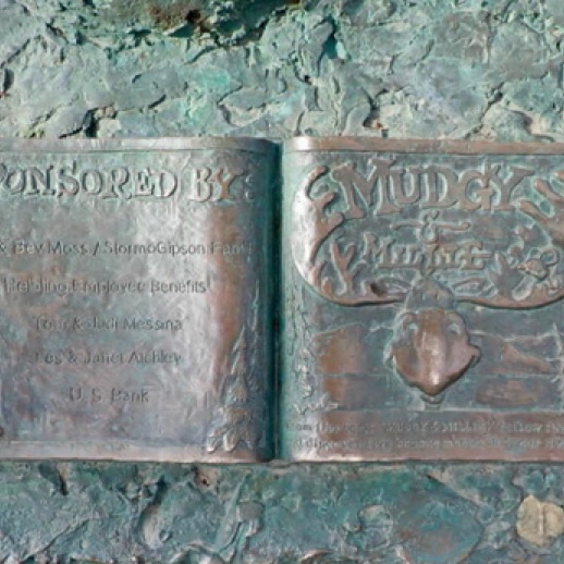 Moose sculpture plaque